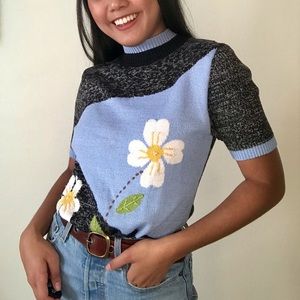 Vintage Daisy speckled sweater